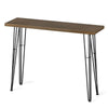 Industrial Narrow Console Table Metal Hairpin Legs Wooden Side Table Bar Table