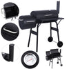 Barbecue BBQ Outdoor Charcoal Smoker Portable Grill Garden 2 Barrel Drum Wheels