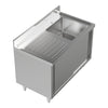 Kitchen Sink Cabinet Stainless Steel Catering Single Bowl Left Drainer Cupboard