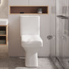 Modern Bathroom Square Toilet Close Coupled WC Soft Close Seat Short Projection