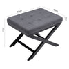 Dressing Table Stool Fabric Padded Seat Wooden Legs Home Stool Bench Footstool