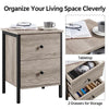 Bedside Table with 2 Drawers,End Table with Storage for Living Room/Bedroom,G
