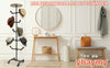 Floor-standing Coat Hat Retail Display Rack Industrial Pipe Design 10-Hook Shop