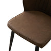 Set of 2 Faux Leather Dining Chairs PU Padded Metal Leg Restaurant Accent Chair