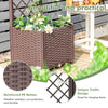 Tall Garden Lattice Planter Flowerpot Trellis Climbing Rectangular Plant Box
