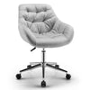 Velvet Leisure Armchair Height Adjustable Swivel Chair Upholstered Desk Chair
