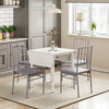 Foldable Dining Table and Chairs PU Leather Padded Seat Kitchen Home Furniture