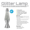 LARGE GLITTER SILVER BASE LAVA LAMP MOTION WAX LIQUID RELAXATION LIGHT GIFT 15’’