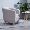 Velvet Linen Occasional Armchair Queen Anne Chair Lounge Oyster Wing Back Sofa