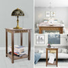 Vintage Carving Art Bamboo Tall Plant Stand Pot Holder Home Side Table End Table