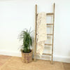 Rustic Reclaimed Solid Wood Blanket Ladder Storage