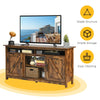 Industrial TV Stand for TVs up to 65” Fireplace TV Stand Entertainment Center