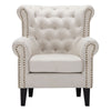 Wing Back Armchair Chesterfield Button Back Lounge Chair Scallop Shell Tub Sofa