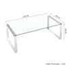 Tempered Glass Coffee Table Chrome Leg Living Room Table Modern Home Furniture