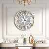 Round Diamond Wall Clock Crystal Crushed Sparkle Shining Silver Wall Mount Clock