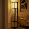 160cm Shelf Floor Lamp Living Room Bedroom Reading Lamp Storage Display Shelving