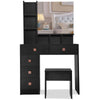 Dressing Table With Mirror Modern Makeup Desk Bedroom Vanity Table Set + Stool
