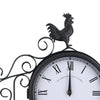 Outdoor Garden Gentral Station Wall Clock Ornament Double Sided Outside Bracket