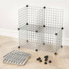 8 Cube DIY Wire Grid Bookcase Storage Shelf Rack Open Organiser Closet Cabinet