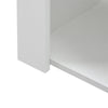 Modern High Gloss Bedside Table 6 Storage with Door Nightstand Cabinet LED Light
