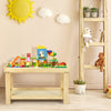 Wooden Kids Activity Table Building Block Table with Storage Removable Tabletop