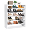 3-in-1 Stackable Shoe Rack 6-Tier Home Storage Shelf Wooden Shoe Organizer