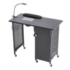 Manicure Table Salon Nail Art Station Beauty Desk W/Dust Collector & Lamp Black