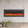 60 inch 700W/1800W Electric Fireplace Glass 9 Colour LED light Remote Control