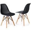 Set of 2 DSW Dining Chair Shell PP Lounge Side Chair Modern Leisure Chair Home