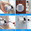 Smart Digital Electronic Door Lock Keypad Security Handle Door w/Key Night light