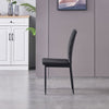 New Set of 4/6 Dining Chairs Padded Seat High back Metal Legs Home Furniture