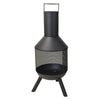 Large Outdoor Patio Garden Portable Black Metal Chimney Fireplace Log Burner Set