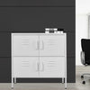 Modern 4 Doors 4 Shelves Metal Filing Cabinet Office Document Storage Cupboard