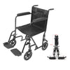 Lightweight Transit Folding Travel Wheelchair Portable Brakes Comfortable Carry
