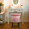 Upholstered Velvet Vanity Stool Makeup Padded Seat Dressing Table Chair Bedroom