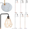 Modern Floor Lamp Geometric Lampshade Solid Marble Base Home