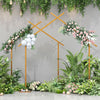 Golden Metal Double Frame House Wedding Arch Balloon Flowers Stand Backdrop Rack