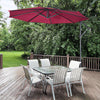 3M Hanging Outdoor Banana Patio Umbrella Cantilever Shelter Garden Sun Parasol