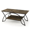 Modern Coffee Table 2-Tier Faux Marble Accent Table Snack End Table Living Room