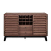 VAUGHN WINE CABINET SIDEBOARD BUFFET UNIT IN WALNUT BY DOREL