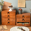 Wooden Small Chest of Drawers Storage Cabinet Desktop Trinkets Box Jewelry Case