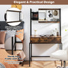 Industrial Vanity Table Makeup Dressing Table Cosmetic Desk W/ Adjustable Mirror