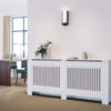 Radiator Cover Wall Cabinet MDF Wood Furniture Vertical Grill White Modern Shelf