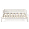 3FT Single Size Daybed Cabin Bed Guest Bed Sofa Bed Frame Trundle Bed White QP