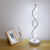 Modern Table Lamp Dimmable LED Spiral Wave Minimalist Lighting Design Desk Light