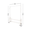 Heavy Duty Clothes Rail Home Shop Garment Hanging Display Stand Rack On Wheels