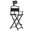 Black Aluminum Frame Makeup Artist Chair Outdoor Portable Folding Director Chair