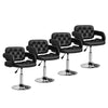 1/2/4/6x Bar Stools Gas Lift Swivel Faux Leather Kitchen Breakfast Counter Salon