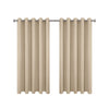 Pair of Beige Curtain for Noise Reducing Bay Window Thermal Drapery Bedroom New