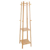 Simplicity Wooden Coat Hat Stand Anti-slip Clothes Rails Hook Side Hanger Floor